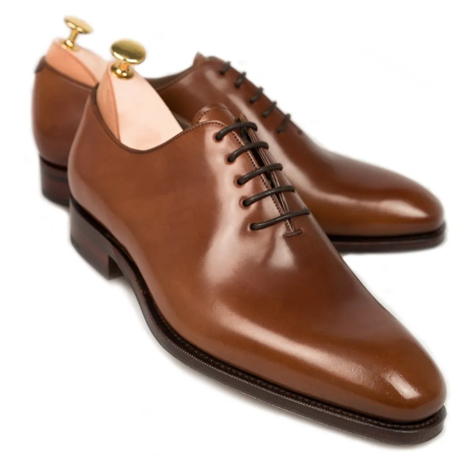 Wholecut Oxford|Cordovan Oxfords Shoes|Carmina CORDOVAN WHOLECUT OXFORD 910 RAIN BOURBON