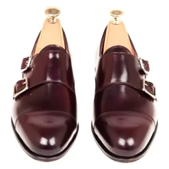 Women Cordovan|Double Monk Strap|Carmina CORDOVAN WOMEN DOUBLE MONK STRAP 1645 MADISON BURGUNDY