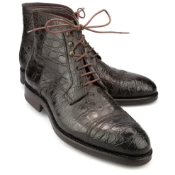 Crocodile Shoes|Men's Work Boots|Carmina CROCODILE ANKLE BOOTS 80207 SOLLER