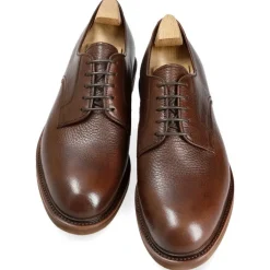 Plain Toe Blucher / Ptb|Carmina DERBY DRESS SHOES 80777 CALVIA BROWN