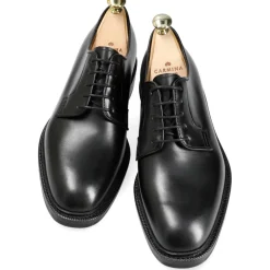 Plain Toe Blucher / Ptb|Carmina DERBY DRESS SHOES 531 DETROIT BLACK