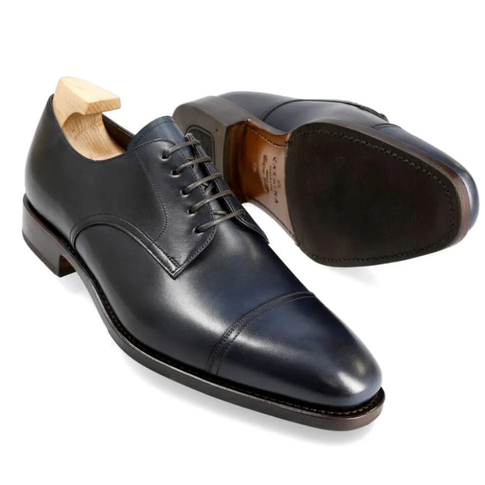 Cap Toe Derby|Carmina DERBY SHOES 80444 RAIN NAVY