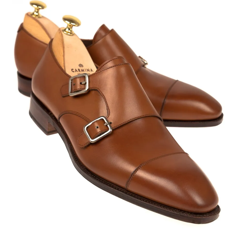 Double Monk Strap Shoes|Carmina DOUBLE MONK STRAP 10003 SIMPSON TANNED