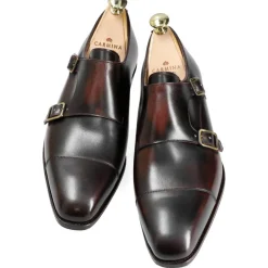 Double Monk Strap Shoes|Carmina DOUBLE MONK STRAPS 80626 COSTITX BURGUNDY