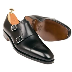 Double Monk Strap Shoes|Carmina DOUBLE MONK STRAPS 10003 RAIN EEE BLACK