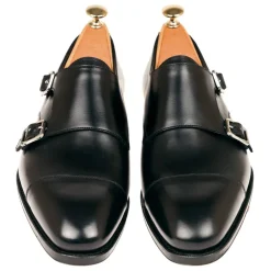 Double Monk Strap Shoes|Carmina DOUBLE MONK STRAPS 10003 RAIN EEE BLACK