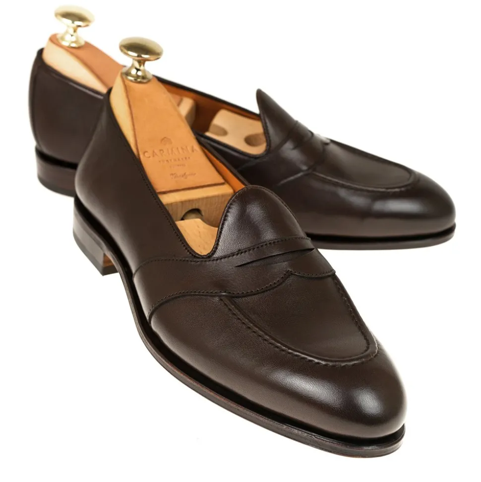 Penny Loafers|Carmina FULL STRAP PENNY LOAFERS 1861 DRAC BROWN