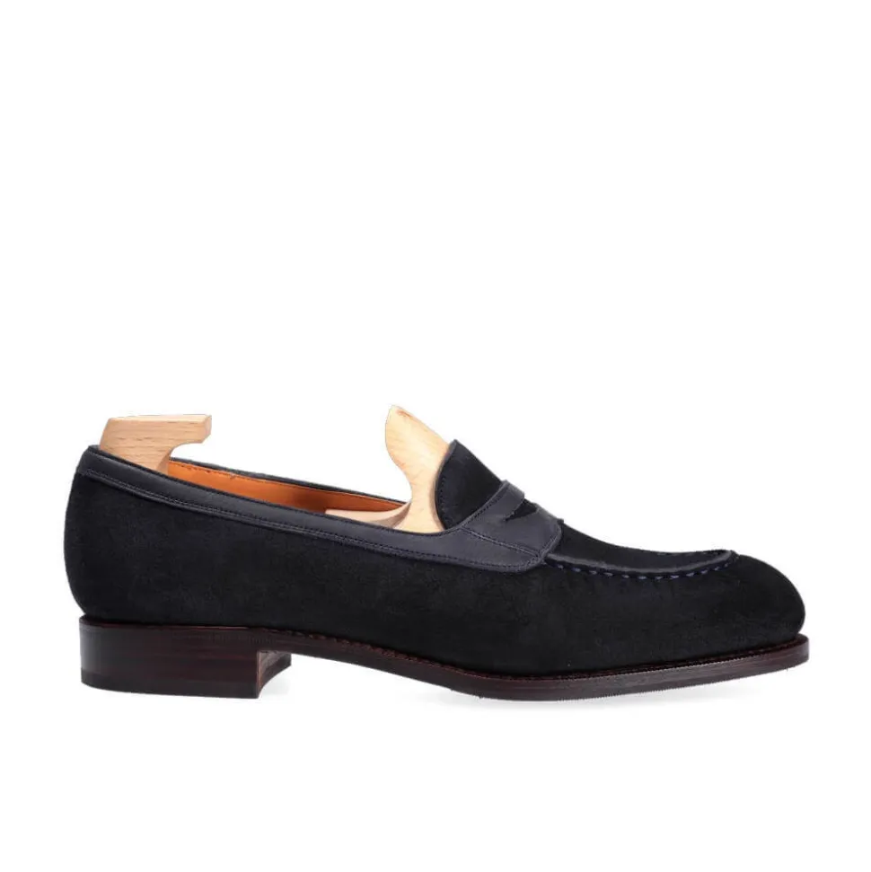 Penny Loafers|Carmina FULL STRAP PENNY LOAFERS 1875 MADISON NAVY