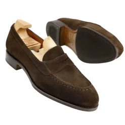 Penny Loafers|Carmina FULL STRAP WOMEN PENNY LOAFERS 1875 MADISON BROWN