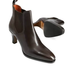 Women's Chelsea Boots|High Heel Boots|Carmina HEELED CHELSEA BOOTS WOMEN 1521 LLUC BROWN