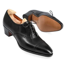 Cap-Toe Oxford|Carmina HIGH HEEL OXFORD 1482 LLUCH BLACK