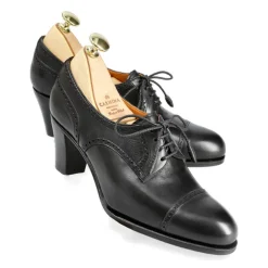 High Heel Derby|Cap-Toe Derby|Carmina HIGH HEEL SHOES 1613 MADISON BLACK