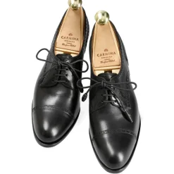 High Heel Derby|Cap-Toe Derby|Carmina HIGH HEEL SHOES 1613 MADISON BLACK