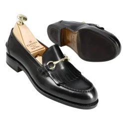 Women Horsebit Loafers|Carmina HORSEBIT PENNY LOAFERS 1652 OSCARIA BLACK