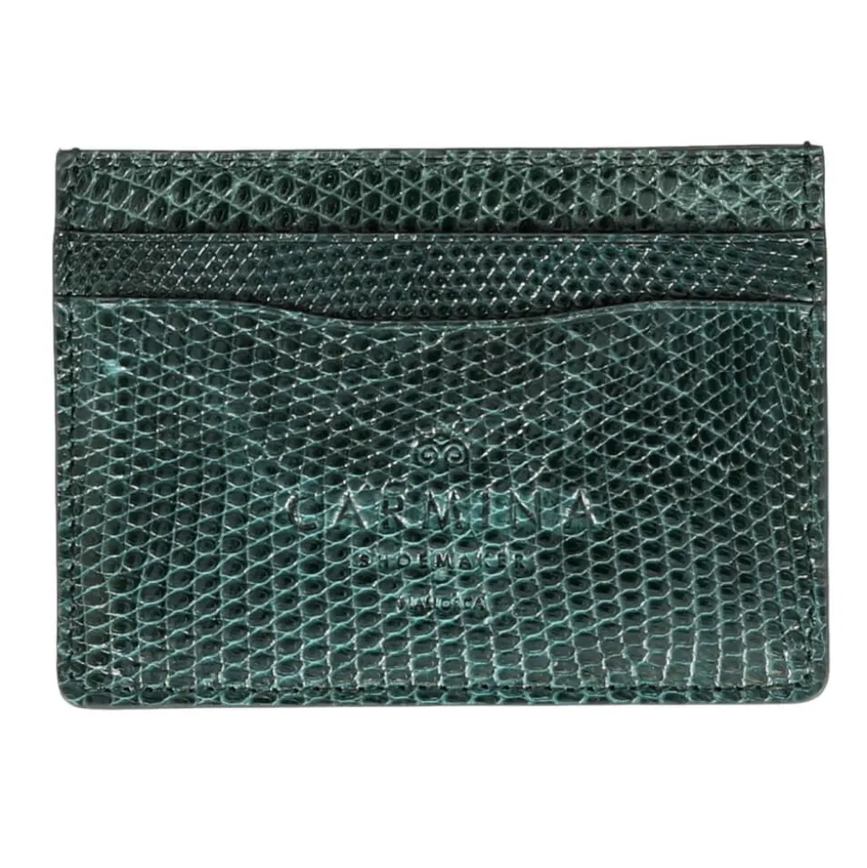 Card Holders|Card Holders|Carmina LIZARD CARD HOLDER IN GREEN