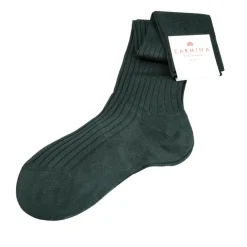 Socks|Carmina Long green Socks