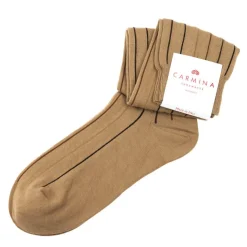 Socks|Carmina MEN'S LONG SOCKS IN MOKA