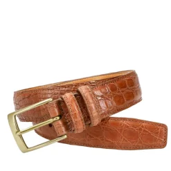 Men's Belts|Carmina MEN'S TAN CROCODILE BELT TANNED