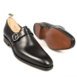Single Monk Strap Shoes|Carmina MONK STRAP SHOES 80156 RAIN BLACK
