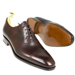 Cap Toe Oxfords|Carmina MUSEUM OXFORDS 80391 RAIN BURGUNDY