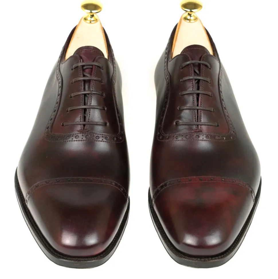Cap Toe Oxfords|Carmina MUSEUM OXFORDS 80391 RAIN BURGUNDY