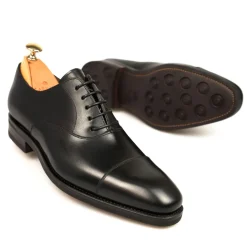 Cap Toe Oxfords|Carmina OXFORD SHOES 80386 RAIN EEE BLACK