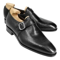 Single Monk Strap Shoes|Carmina PECCARY MONK STRAPS 80156 RAIN BLACK