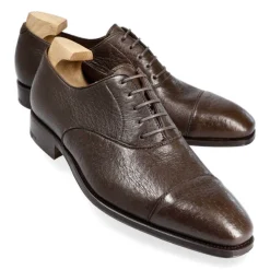 Peccary Shoes|Cap Toe Oxfords|Carmina PECCARY OXFORDS 80386 RAIN BROWN
