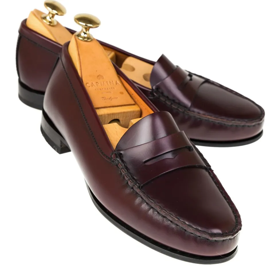 Penny Loafers|Carmina PENNY LOAFERS 1465 LUZ BURGUNDY