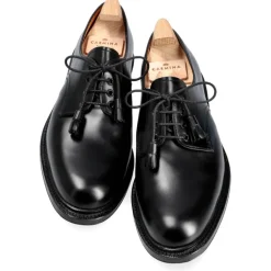 Plain Toe Derby|Carmina PLAIN TOE DERBY 1525 OSCARIA BLACK