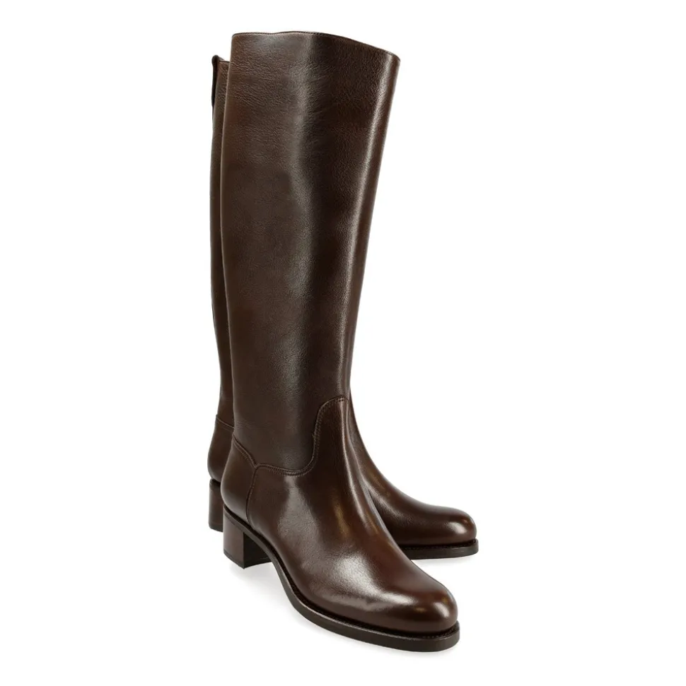 Women's High Boots|Carmina RIDING BOOTS 1506 PERLA BROWN