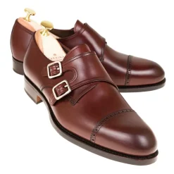 Double Monk Strap Shoes|Carmina SEMI BROGUE DOUBLE MONK STRAP 80476 ROBERT BURGUNDY