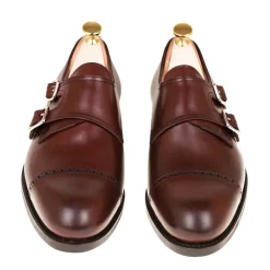 Double Monk Strap Shoes|Carmina SEMI BROGUE DOUBLE MONK STRAP 80476 ROBERT BURGUNDY