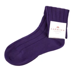 Socks|Carmina Short ribbed width socks in . LILAC
