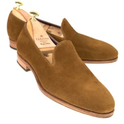 Men's Dress Slippers|Carmina SLIPPERS 80384 UETAM TOBACCO
