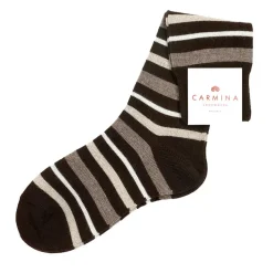 Socks|Carmina STRIPED SOCKS COFFEE