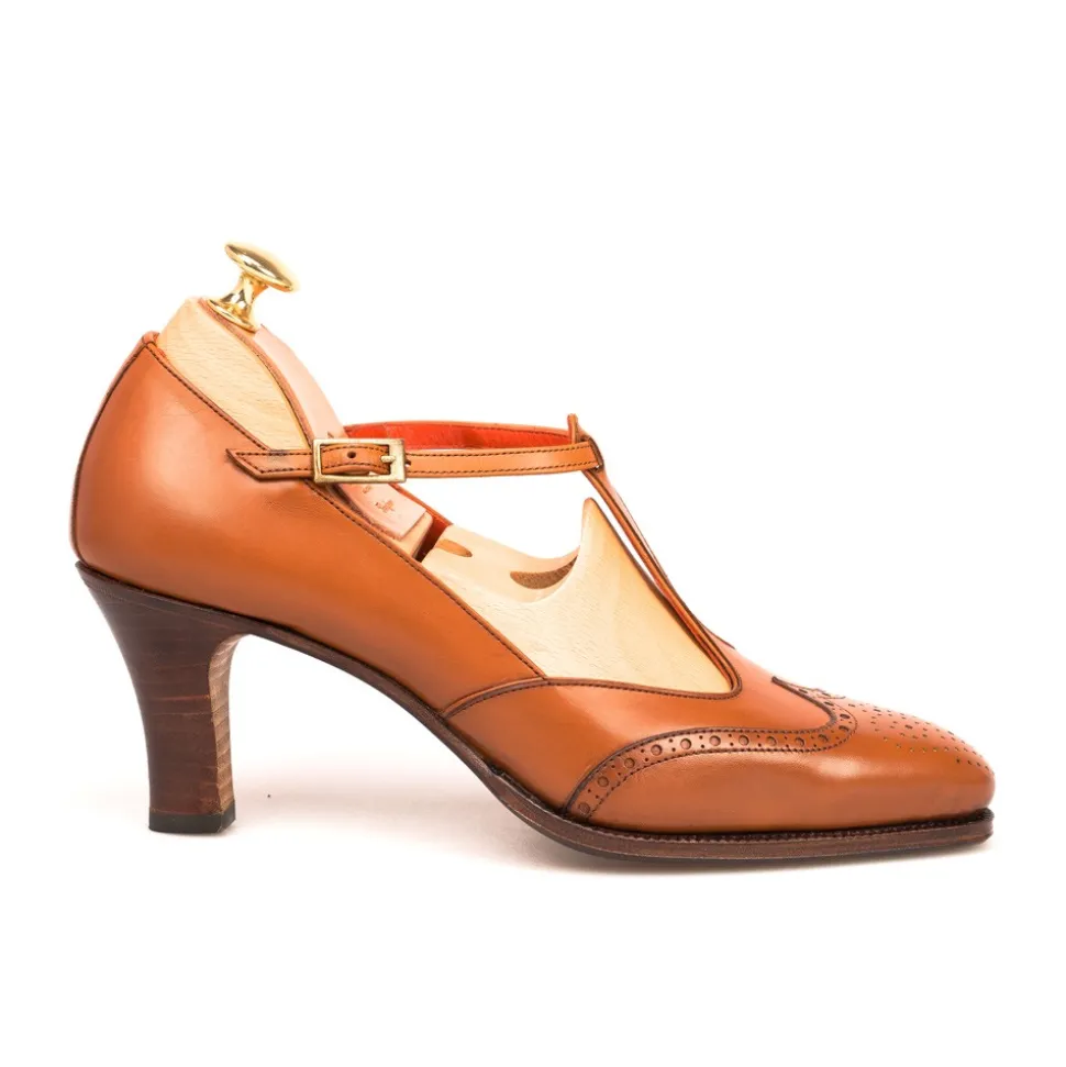High Heel Oxford|Carmina T STRAP SHOES 1389 LLUC TANNED
