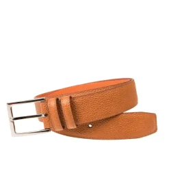 Men's Belts|Carmina TAN KARAGRAIN BELT TANNED