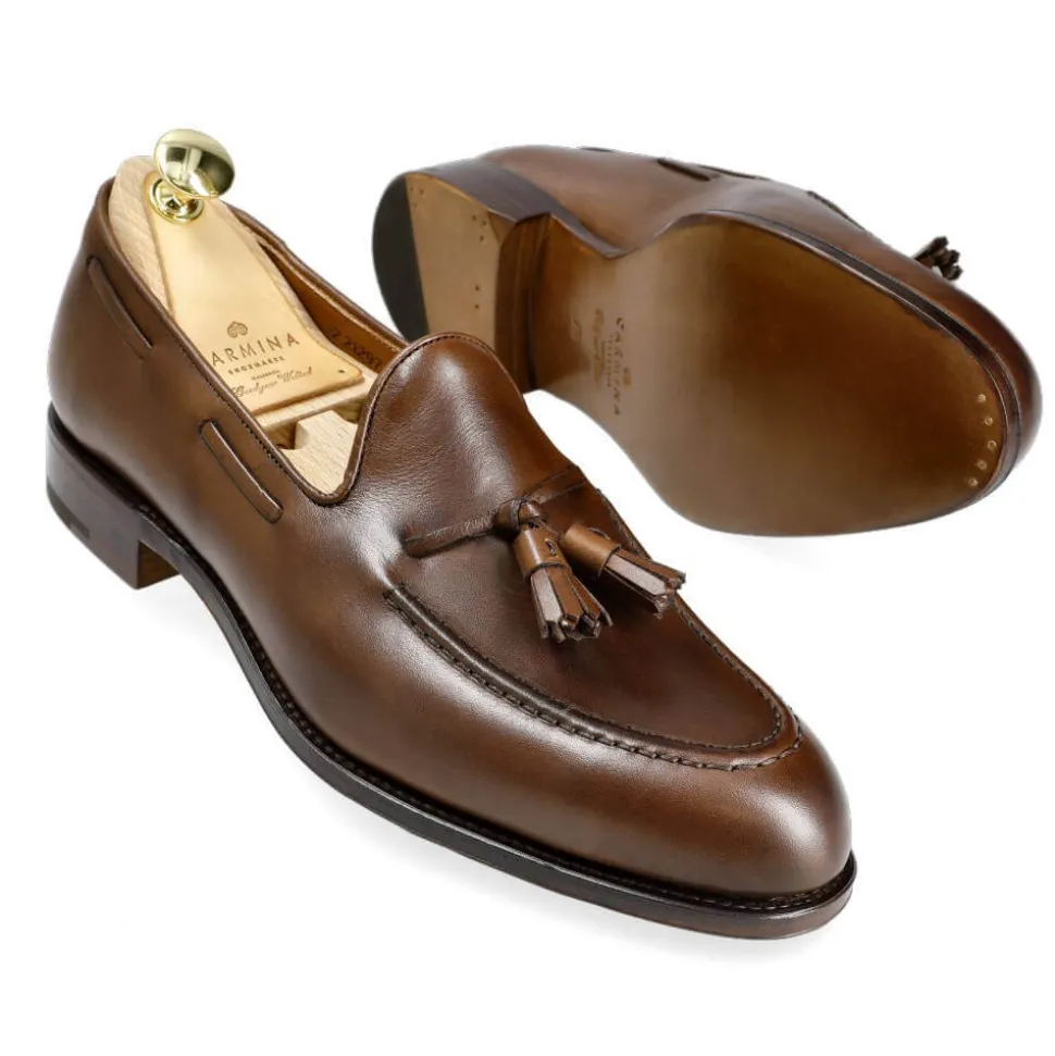 Tassel Loafers|Carmina TASSEL LOAFERS 80367 FOREST BROWN