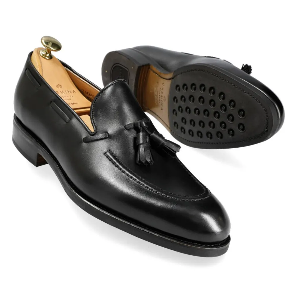 Tassel Loafers|Carmina TASSEL LOAFERS 80861 ROBERT BLACK