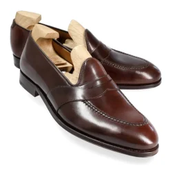 Cordovan Loafers|Carmina UNLINED CORDOVAN FULL STRAP PENNY LOAFERS 80708 UETAM EE BURGUNDY