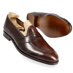 Cordovan Loafers|Carmina UNLINED CORDOVAN FULL STRAP PENNY LOAFERS 80708 UETAM EE BURGUNDY