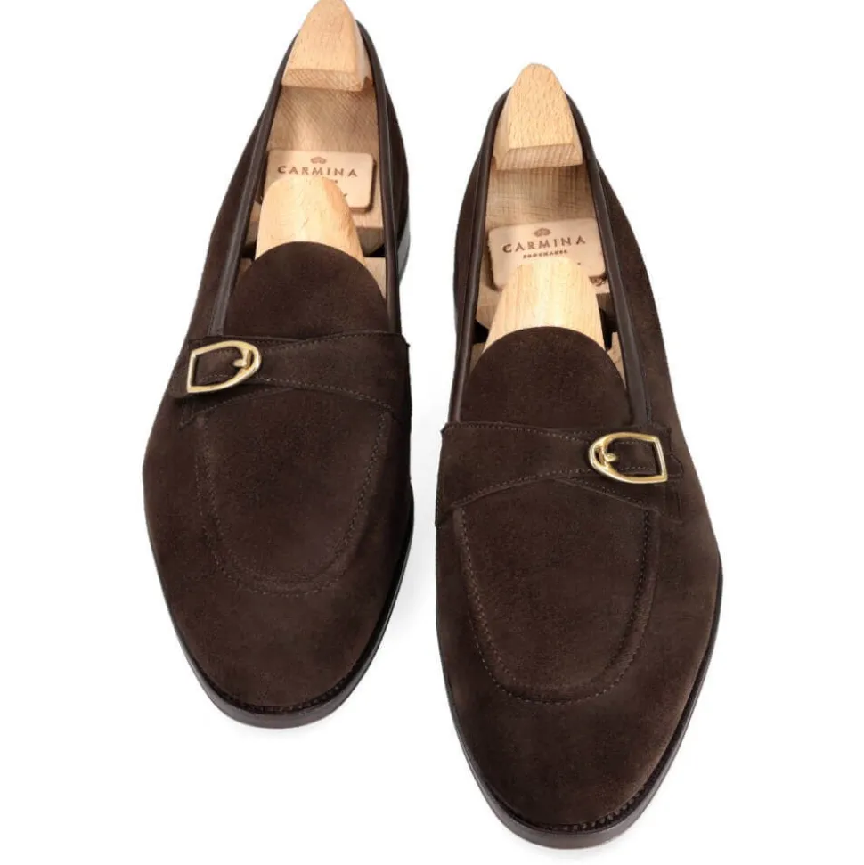 Single Monk Strap Shoes|Carmina UNLINED MONK STRAP LOAFERS 80838 SINEU BROWN