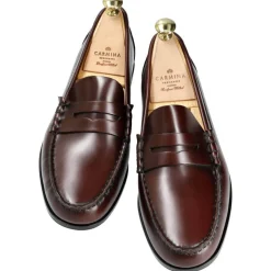 Penny Loafers|Carmina UNLINED PENNY LOAFERS 80678 XIM BURGUNDY