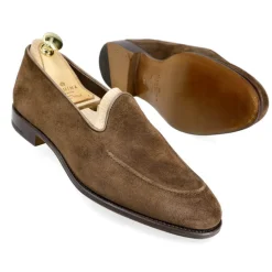 Men's Dress Slippers|Carmina UNLINED SLIPPERS 80709 UETAM BROWN
