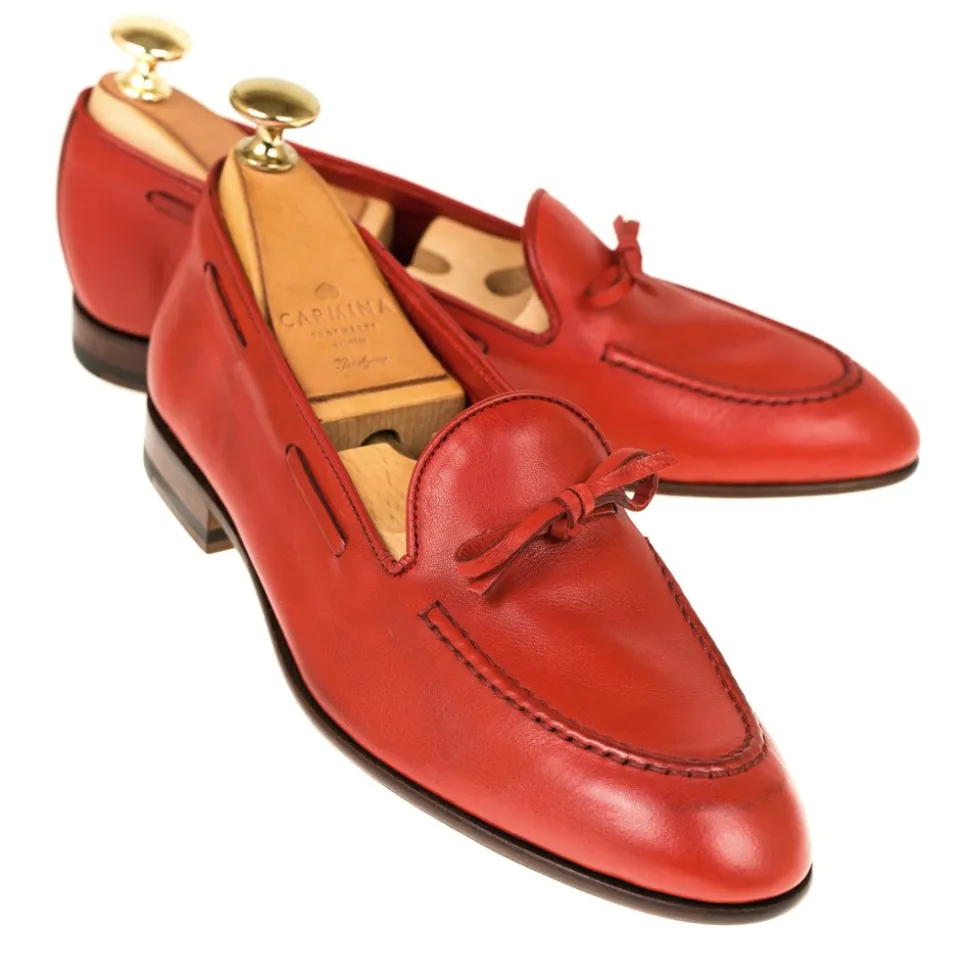 String Loafers|Carmina UNLINED STRING LOAFERS 1659 DRAC RED