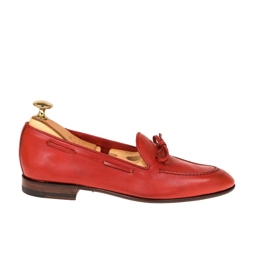 String Loafers|Carmina UNLINED STRING LOAFERS 1659 DRAC RED