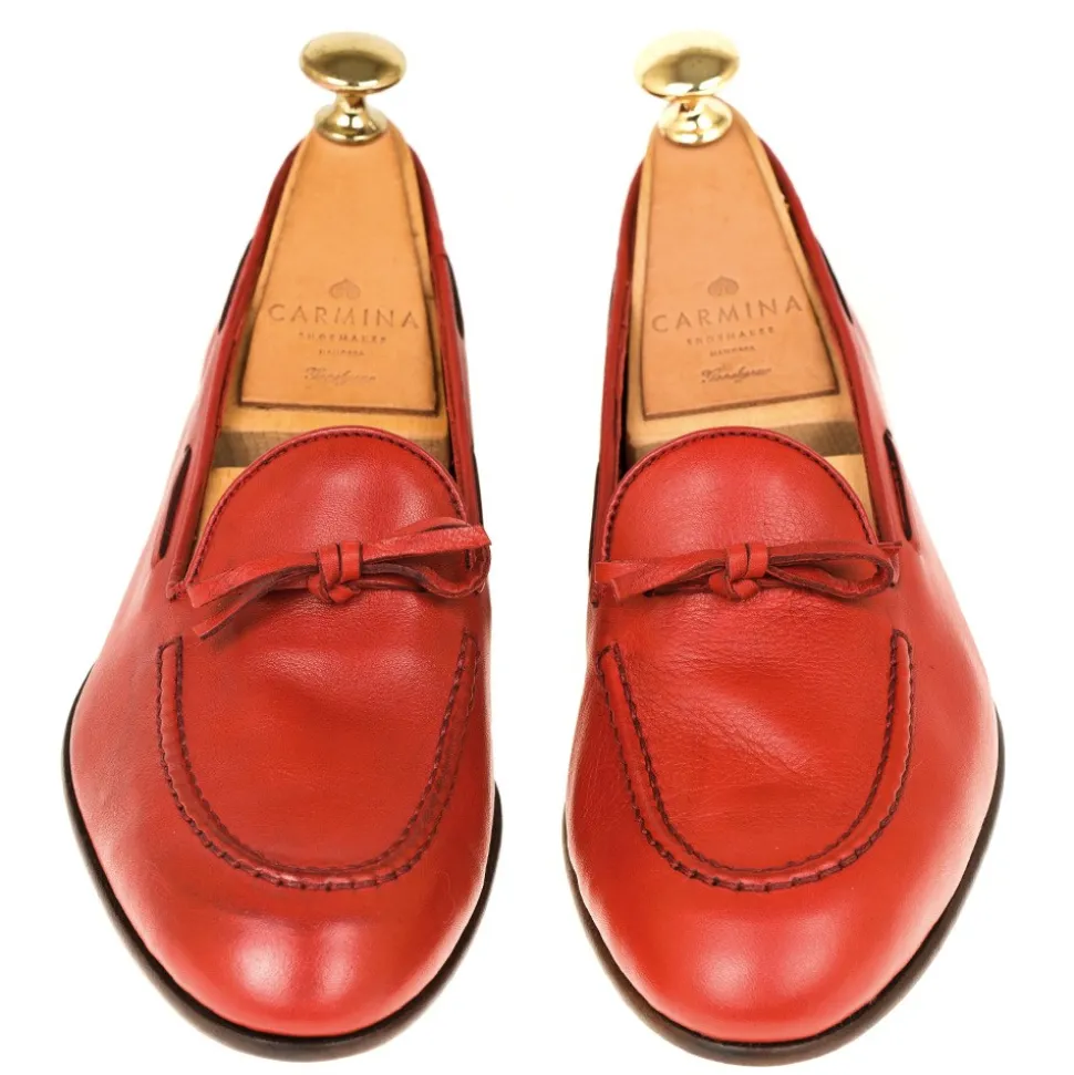 String Loafers|Carmina UNLINED STRING LOAFERS 1659 DRAC RED