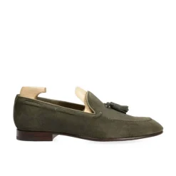 Tassel Loafers|Carmina UNLINED TASSEL LOAFERS 80545 UETAM EE LODEN