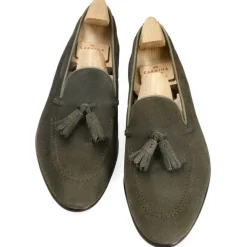 Tassel Loafers|Carmina UNLINED TASSEL LOAFERS 80545 UETAM EE LODEN